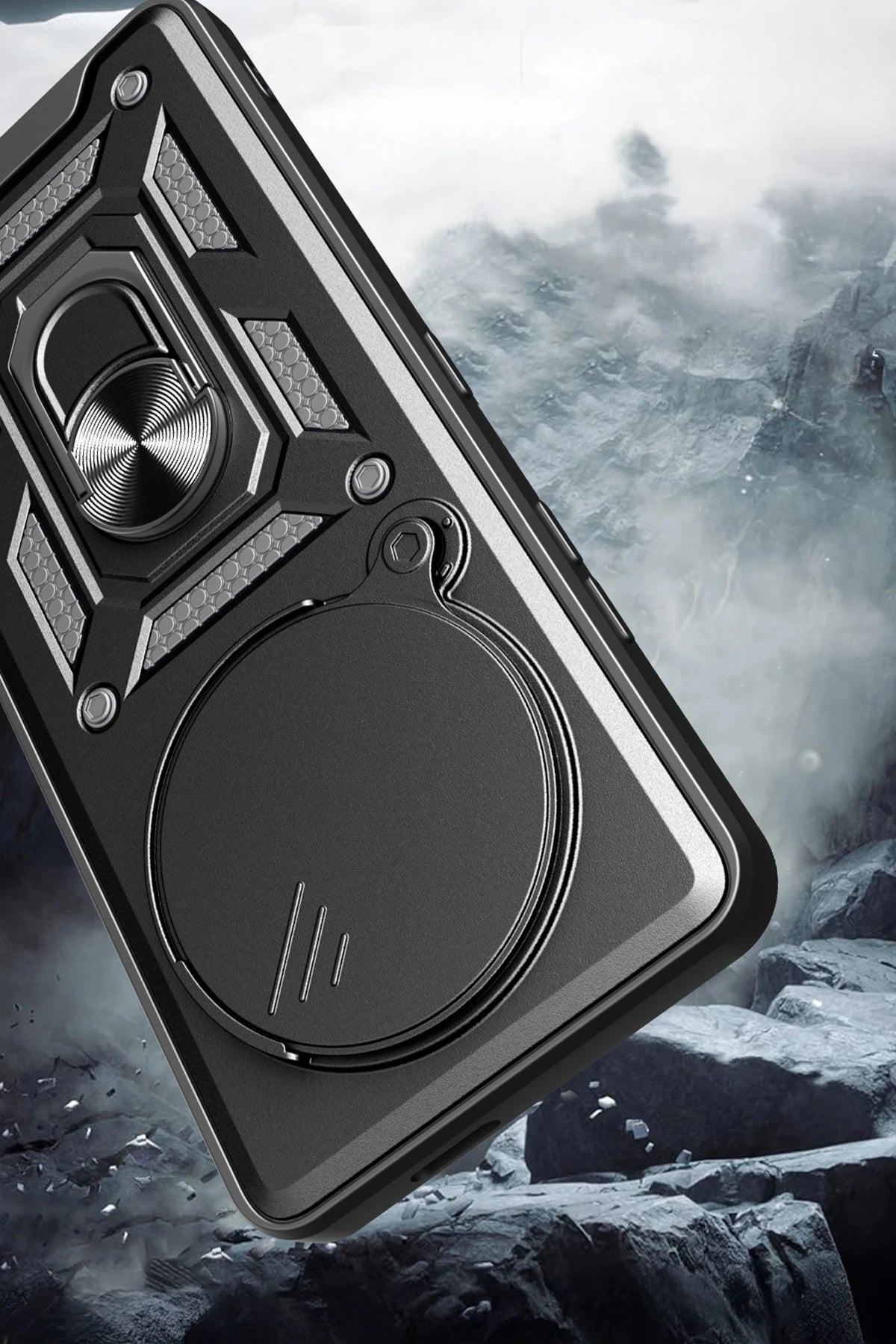 nebaktın Xiaomi Mi 15 Ultra Kılıf Pars Lens Yüzüklü Silikon - Kırmızı 2