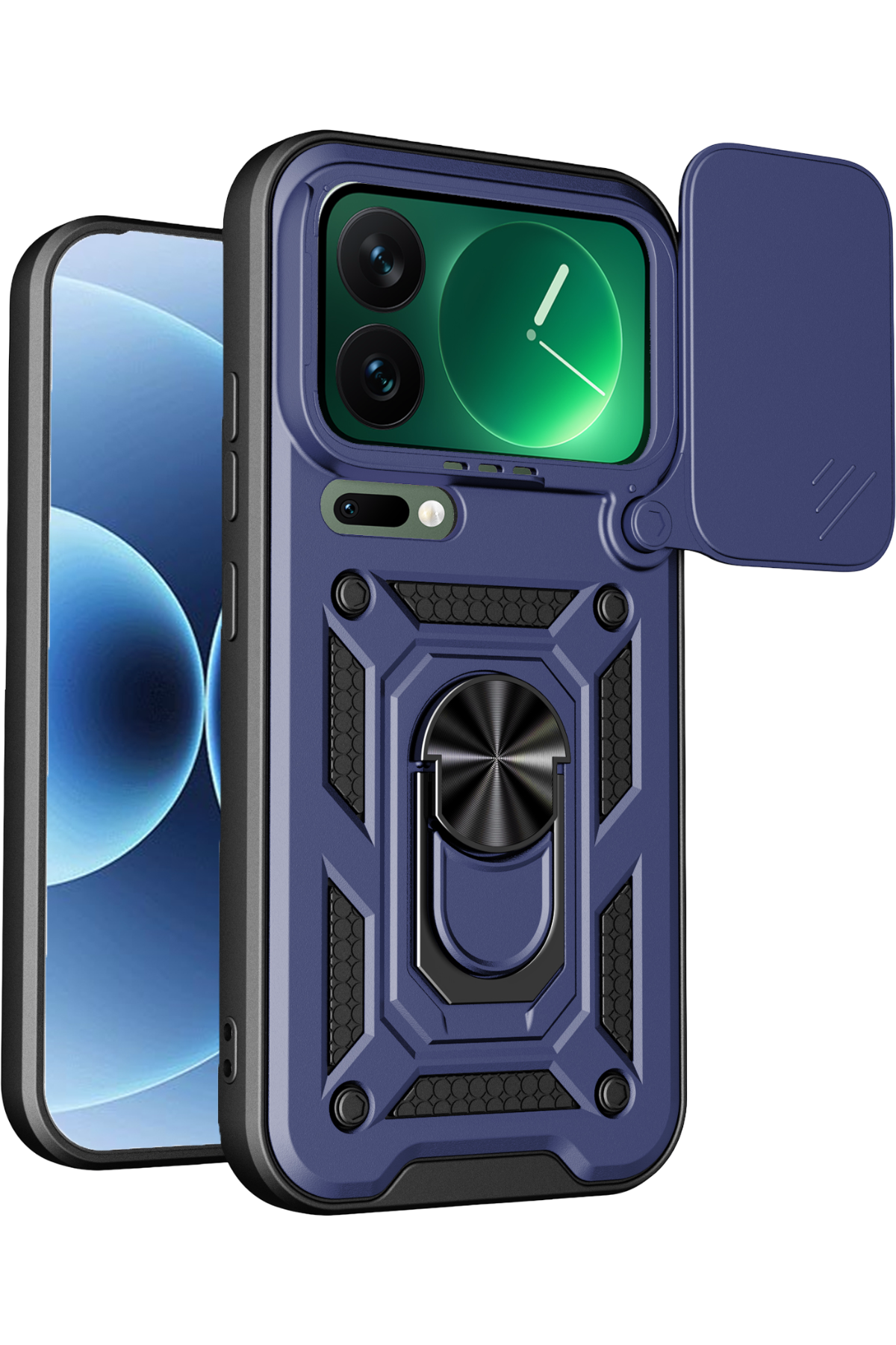nebaktın Xiaomi Mi 17 Pro Max Pars Lens Yüzüklü Silikon - Lacivert 1