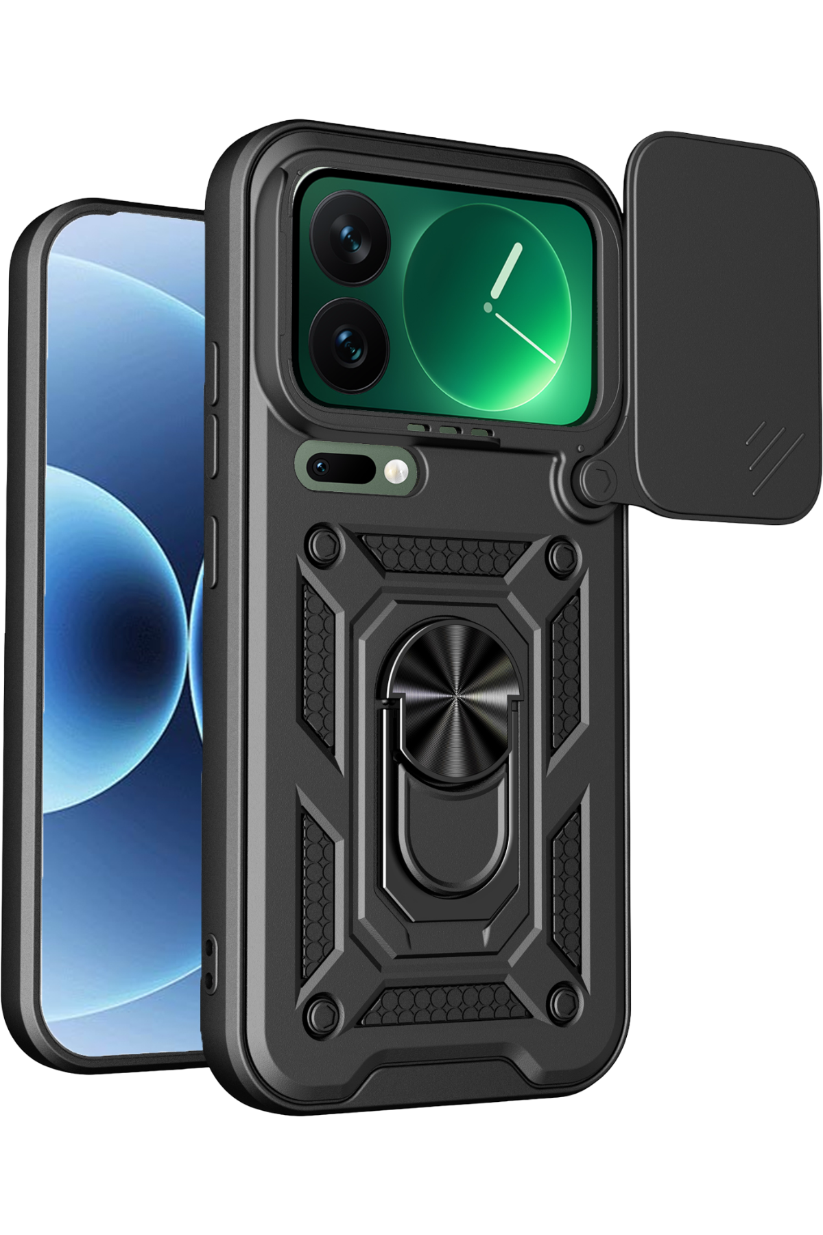 nebaktın Xiaomi Mi 17 Pro Pars Lens Yüzüklü Silikon - Siyah 1