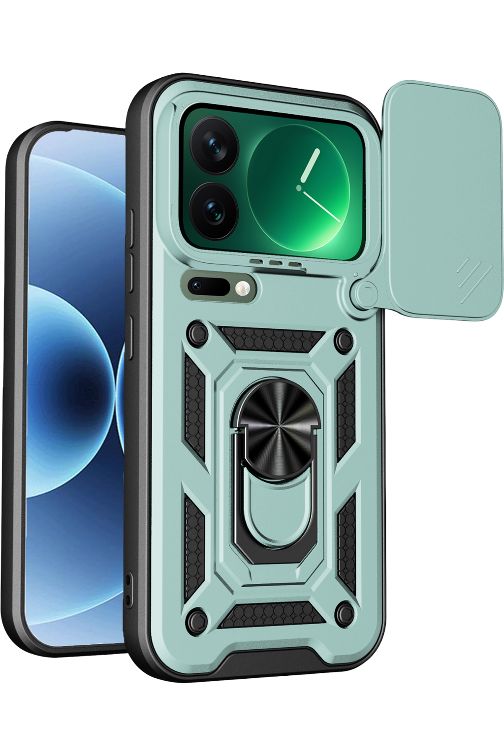 nebaktın Xiaomi Mi 17 Pro Pars Lens Yüzüklü Silikon - Yeşil 1