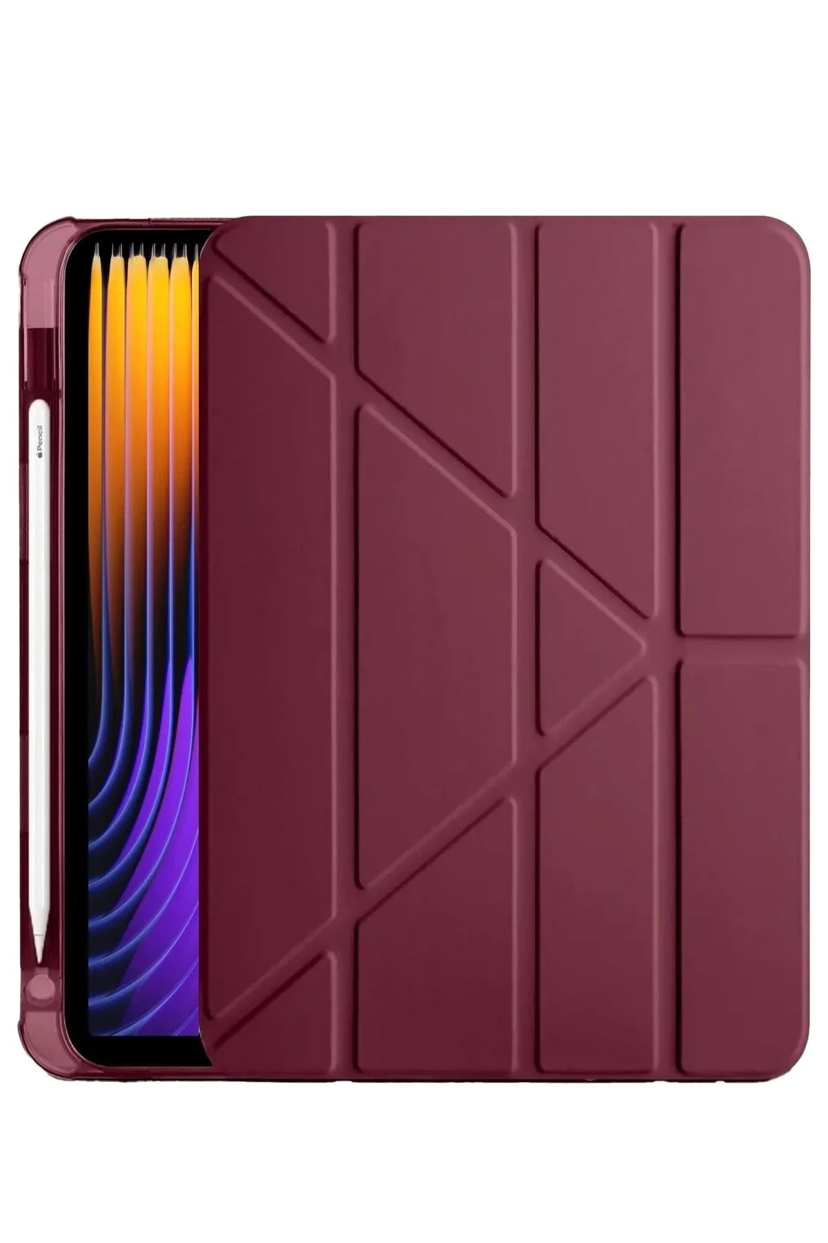 nebaktın Xiaomi Pad 7 Pro Kılıf Kalemlikli Mars Tablet Kılıfı - Mürdüm 1