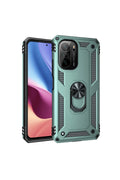 nebaktın Xiaomi Poco F3 Kılıf Sofya Yüzüklü Silikon Kapak - Yeşil 1