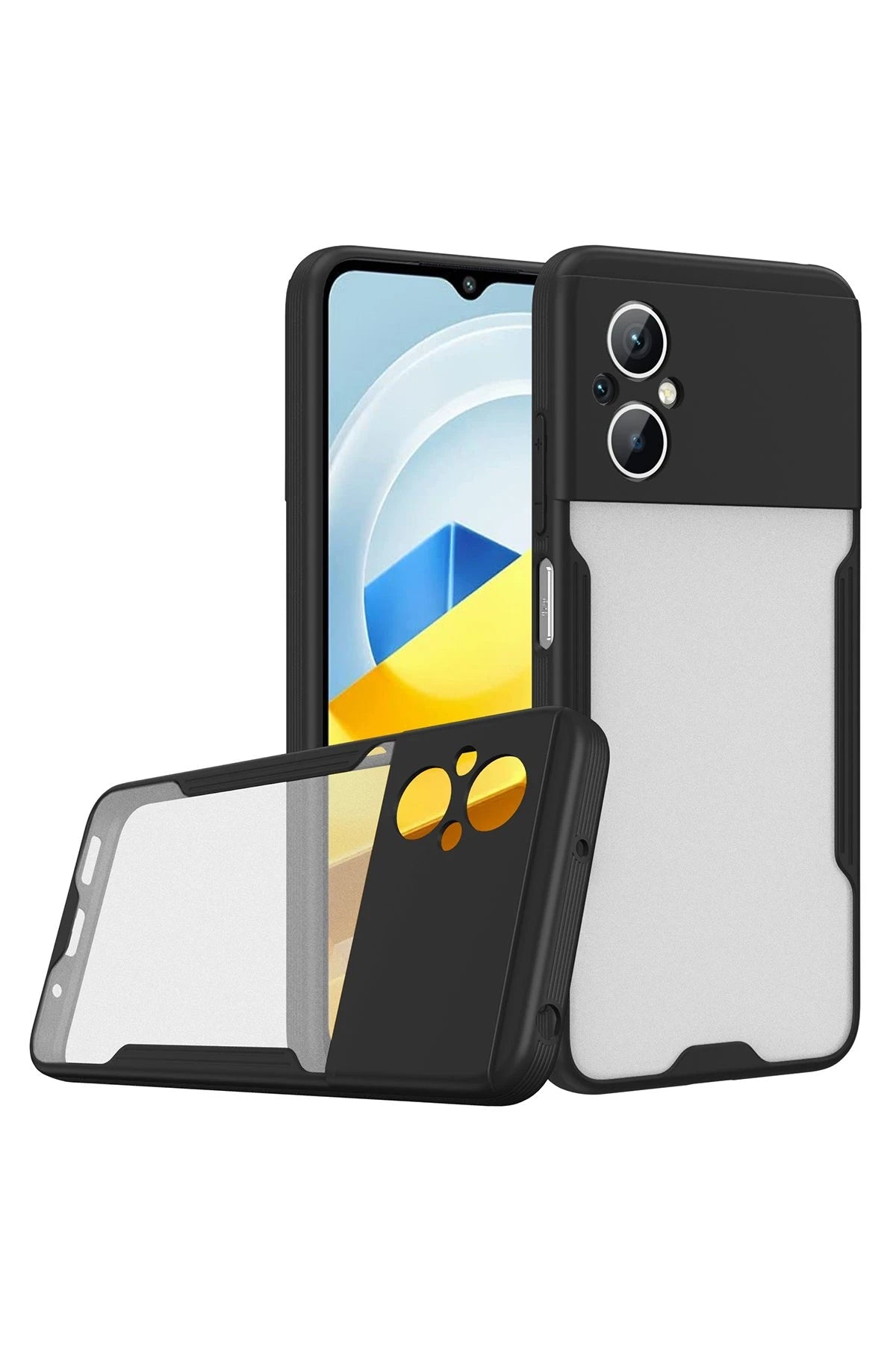 nebaktın Xiaomi Poco M5 Kılıf Platin Silikon - Siyah 1