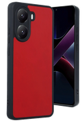 nebaktın Xiaomi Poco X7 Pro Kılıf Aras Deri Kapak - Kırmızı 1
