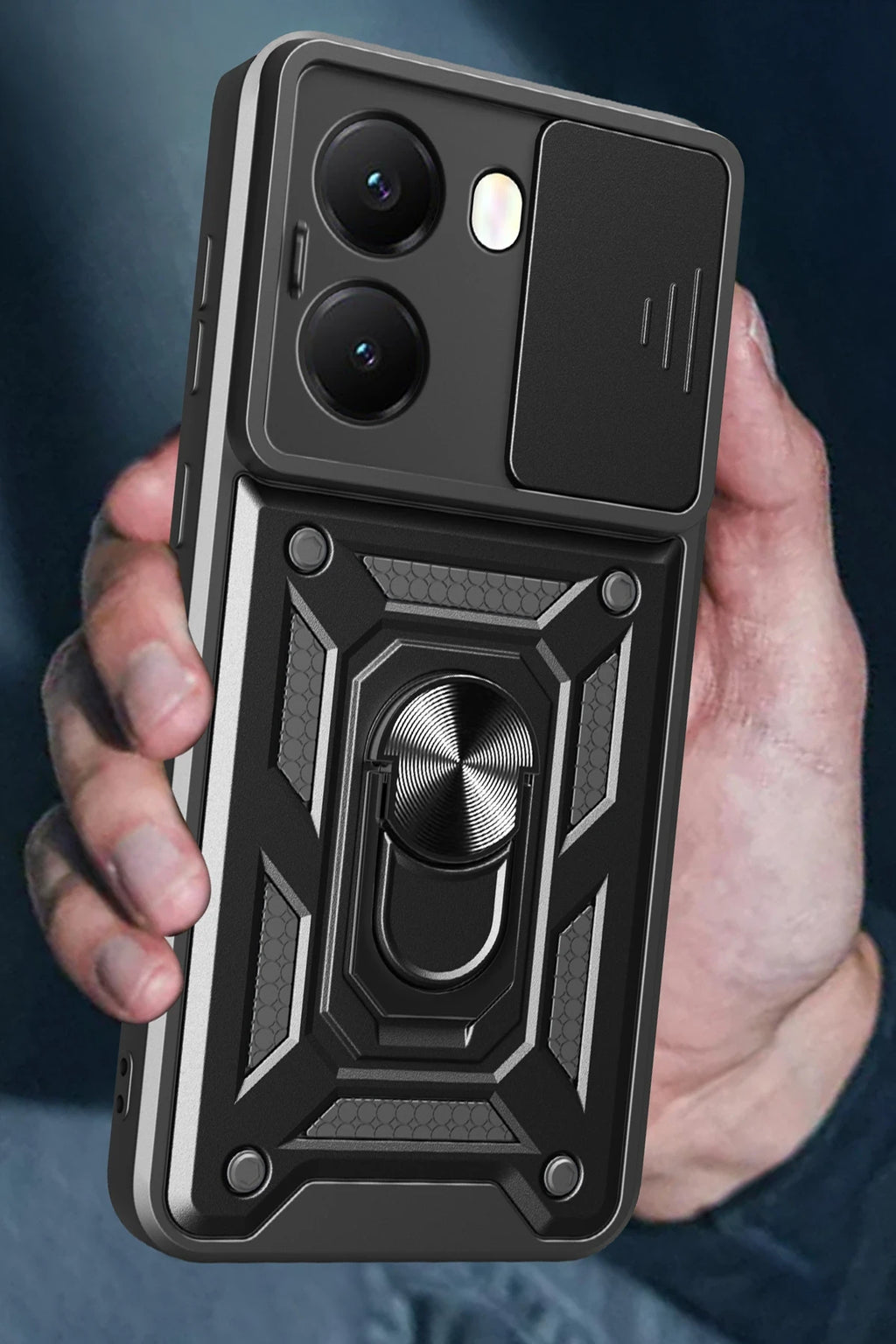 nebaktın Xiaomi Poco X7 Pro Kılıf Pars Lens Yüzüklü Silikon - Yeşil 4