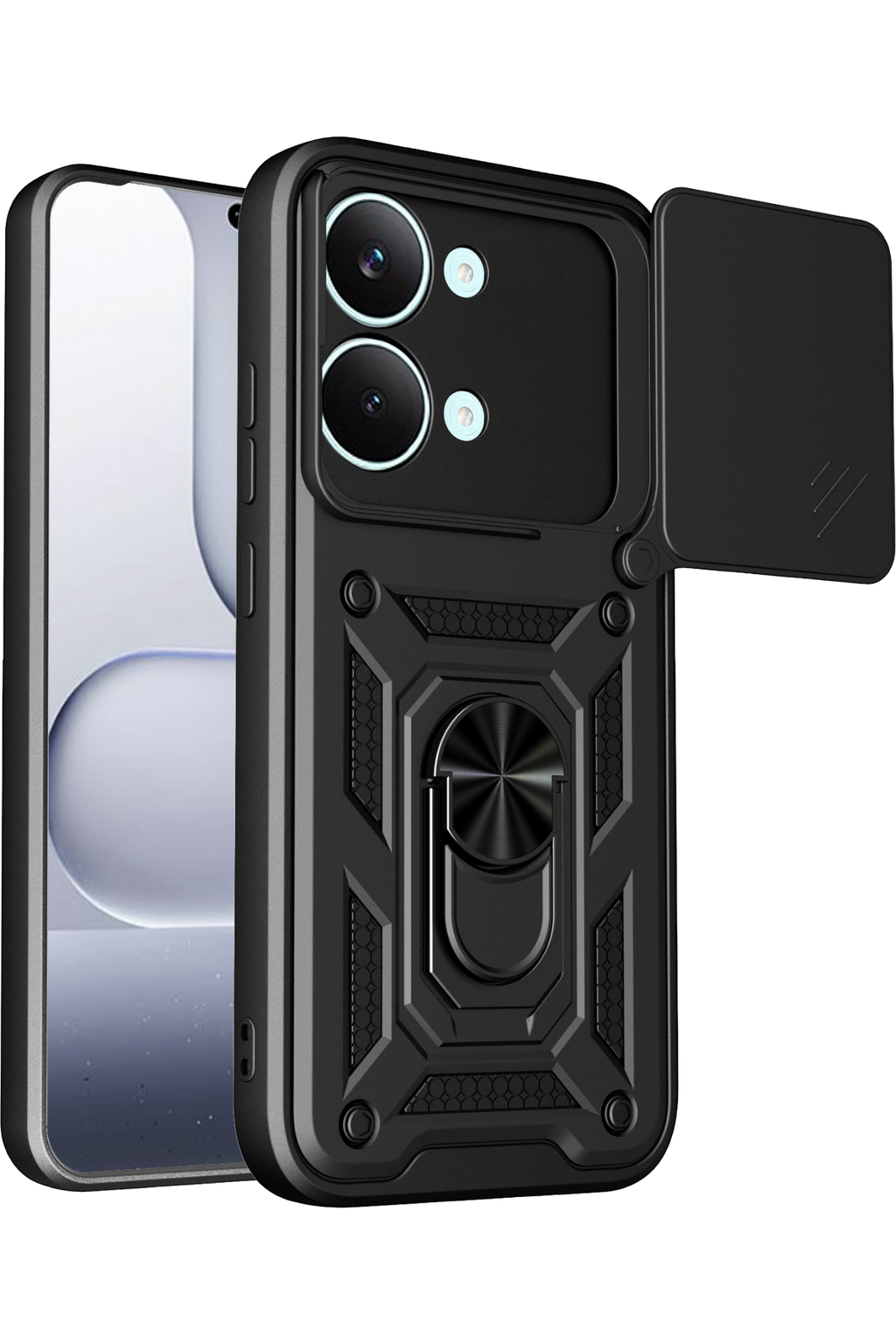 nebaktın Xiaomi Poco X8 Pro Max Pars Lens Yüzüklü Silikon - Siyah 1