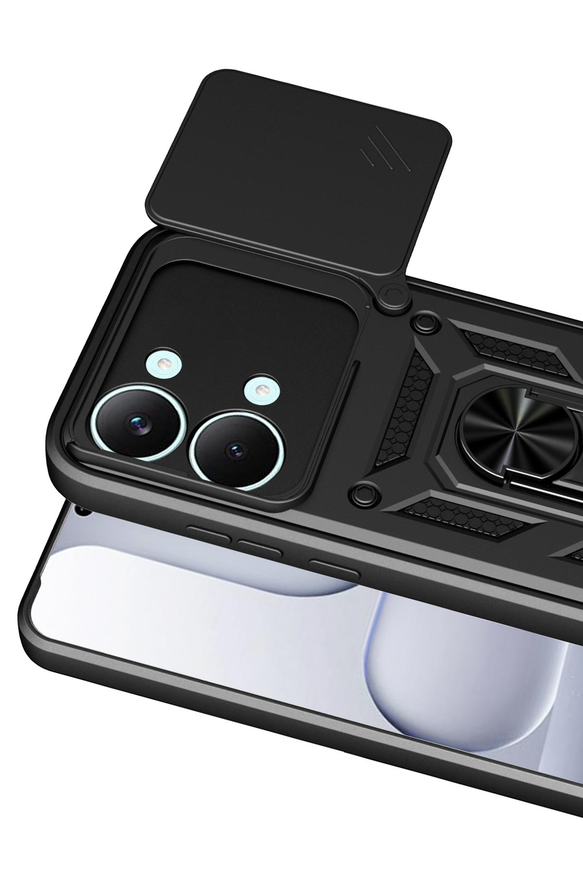 nebaktın Xiaomi Poco X8 Pro Max Pars Lens Yüzüklü Silikon - Siyah 2