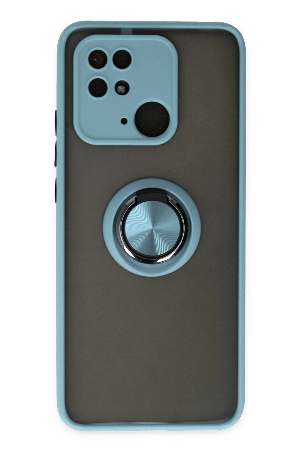 nebaktın Xiaomi Redmi 10C Kılıf Montreal Yüzüklü Silikon Kapak - Buz Mavi 1