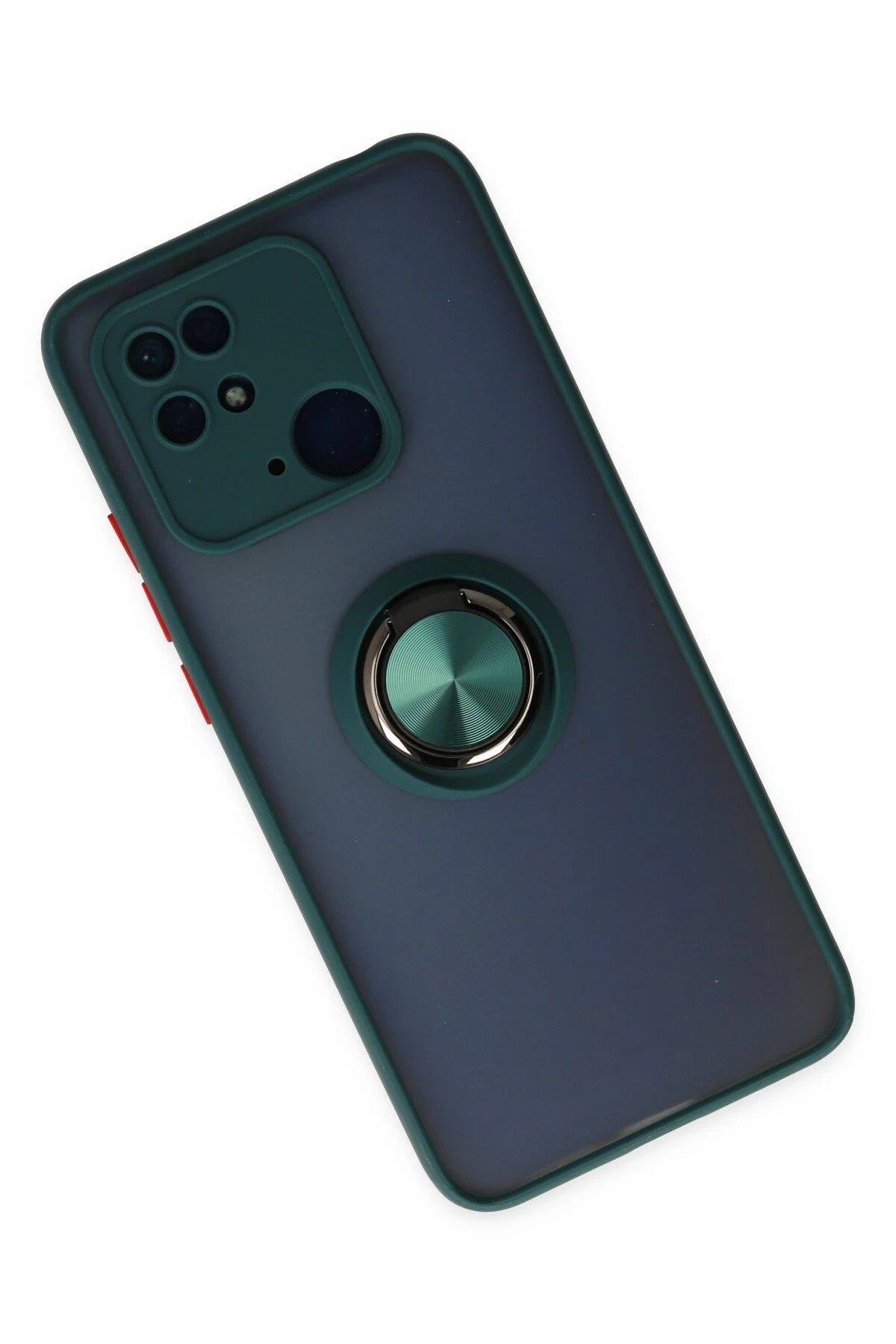 nebaktın Xiaomi Redmi 10C Kılıf Montreal Yüzüklü Silikon Kapak - Yeşil 2