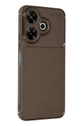 nebaktın Xiaomi Redmi 13 4G Kılıf Auto Focus Karbon Kapak - Kahverengi 1