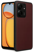 nebaktın Xiaomi Redmi 13C Kılıf Aras Deri Kapak - Bordo 1