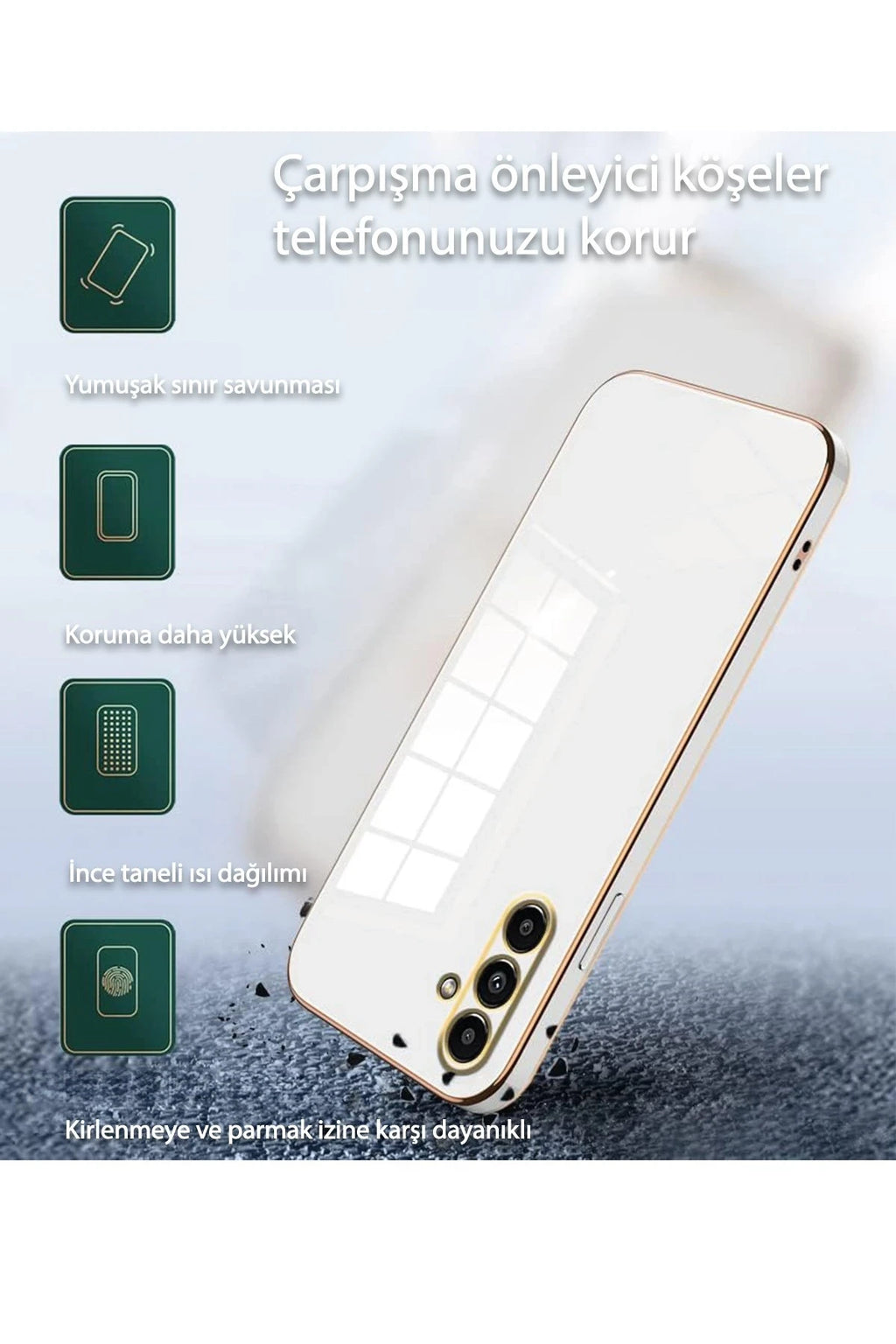 nebaktın Xiaomi Redmi 13C Kılıf Volet Silikon - Beyaz 4