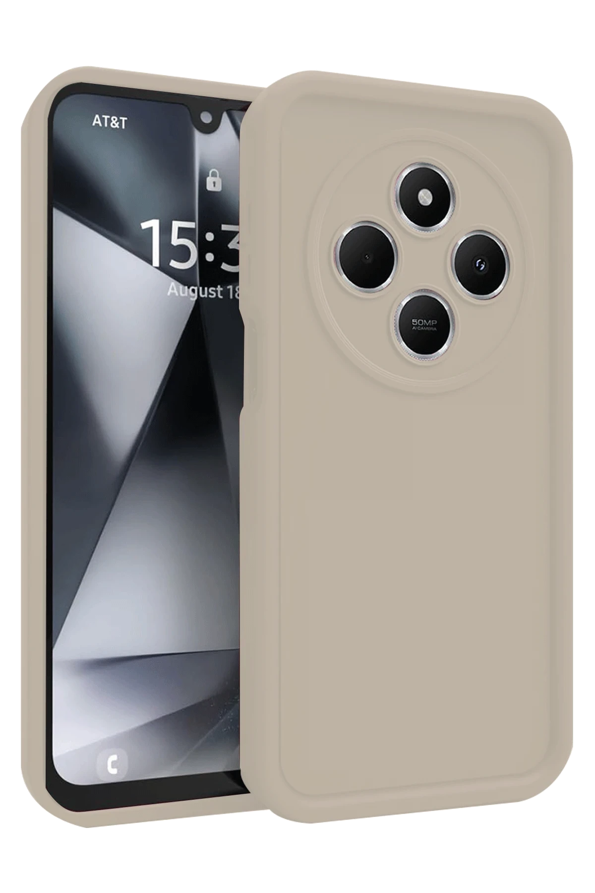 nebaktın Xiaomi Redmi 14C Kılıf Viera Silikon - Krem 1