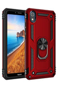 nebaktın Xiaomi Redmi 7A Kılıf Sofya Yüzüklü Silikon Kapak - Kırmızı 1