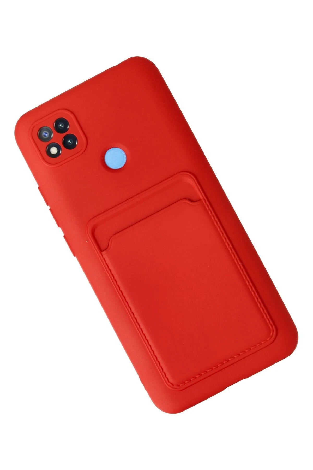 nebaktın Xiaomi Redmi 9C Kılıf Kelvin Kartvizitli Silikon - Kırmızı 3