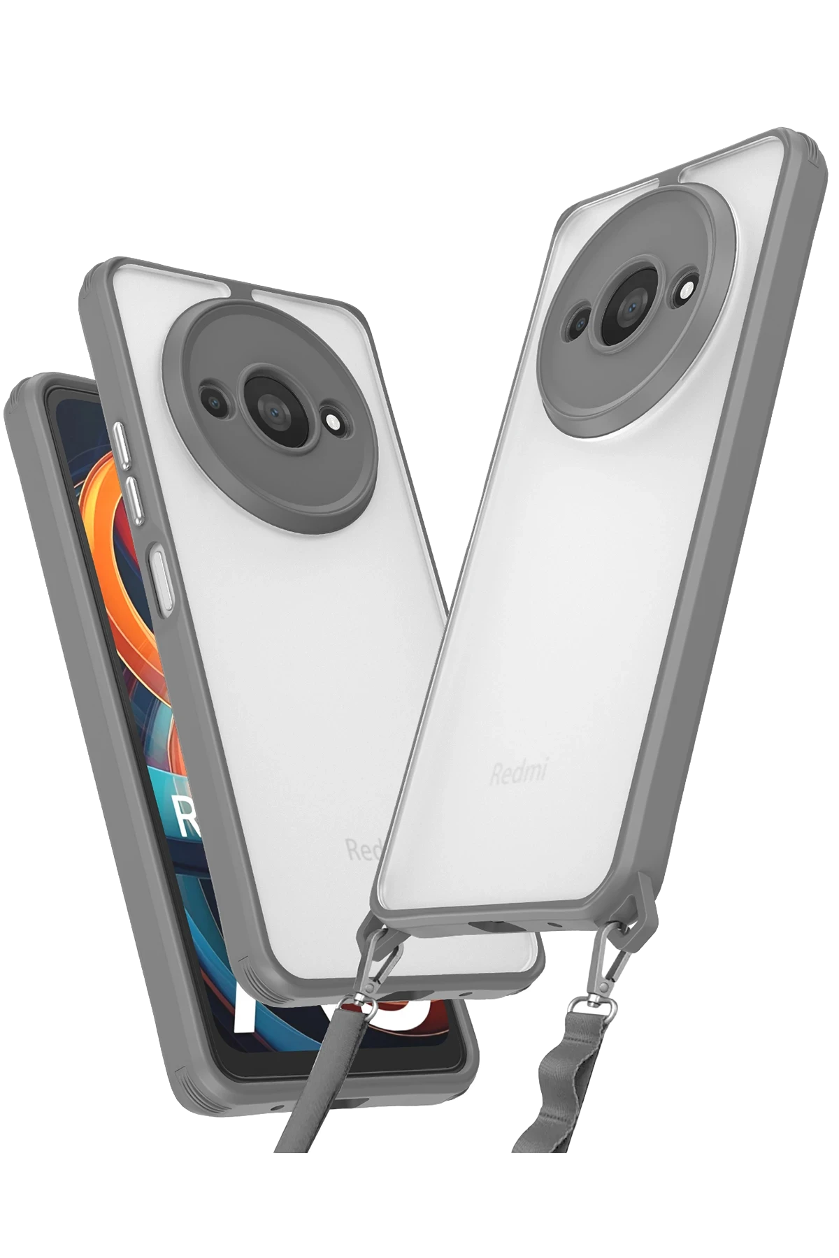 nebaktın Xiaomi Redmi A3 4G Kılıf Penta Silikon Kılıf - Titan Gri 1