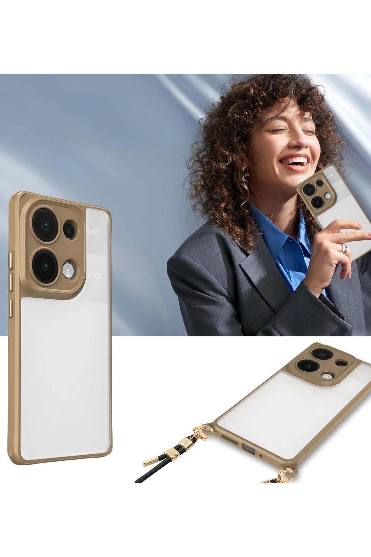 nebaktın Xiaomi Redmi Note 13 Pro 4G Kılıf Penta Silikon Kılıf - Lacivert 3