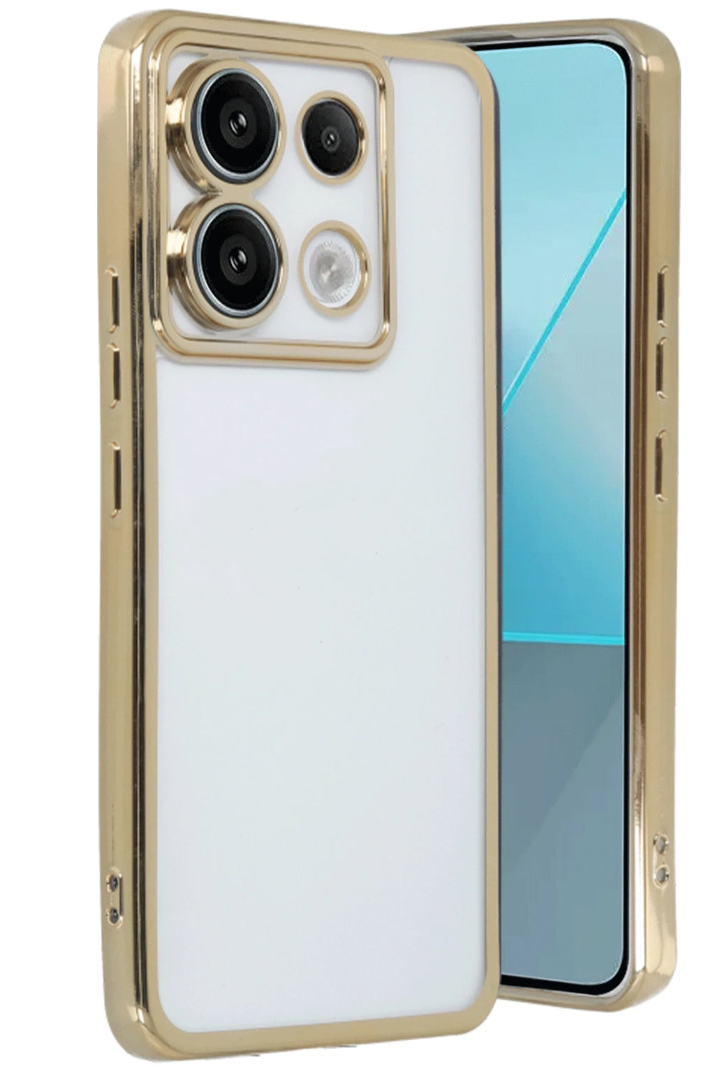 nebaktın Xiaomi Redmi Note 13 Pro 4G Kılıf Razer Lensli Silikon - Gold 1