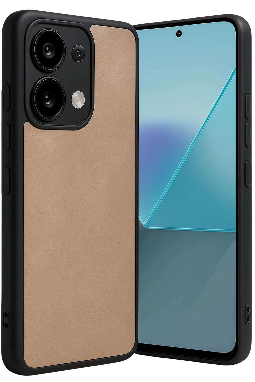 nebaktın Xiaomi Redmi Note 13 Pro 5G Kılıf Aras Deri Kapak - Pudra 1