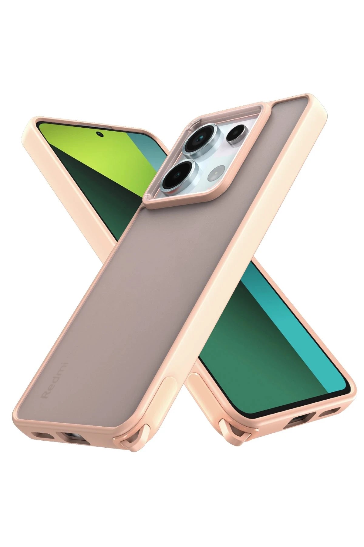 nebaktın Xiaomi Redmi Note 13 Pro 5G Kılıf Elegant Kapak - Pudra 1