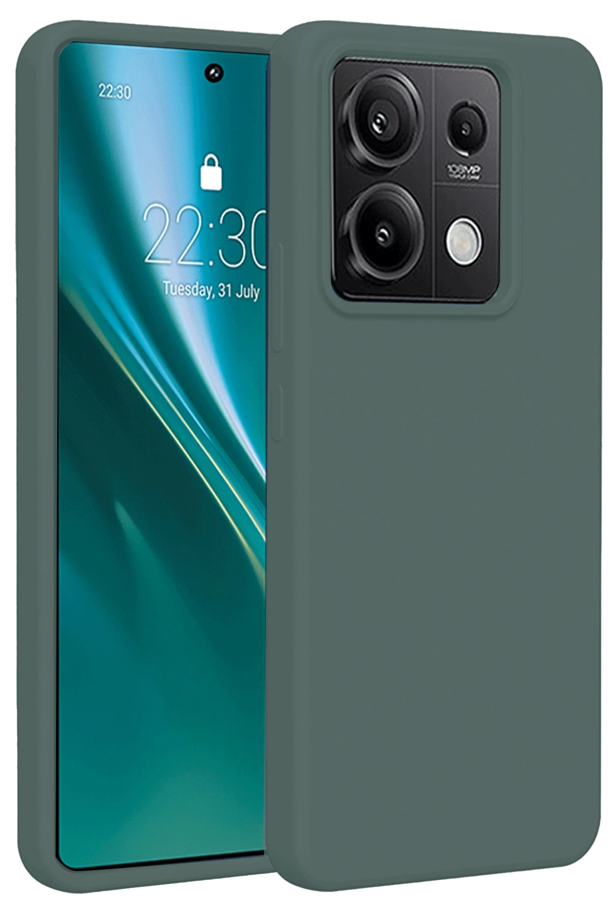 nebaktın Xiaomi Redmi Note 13 Pro 5G Kılıf First Silikon - Koyu Yeşil 1