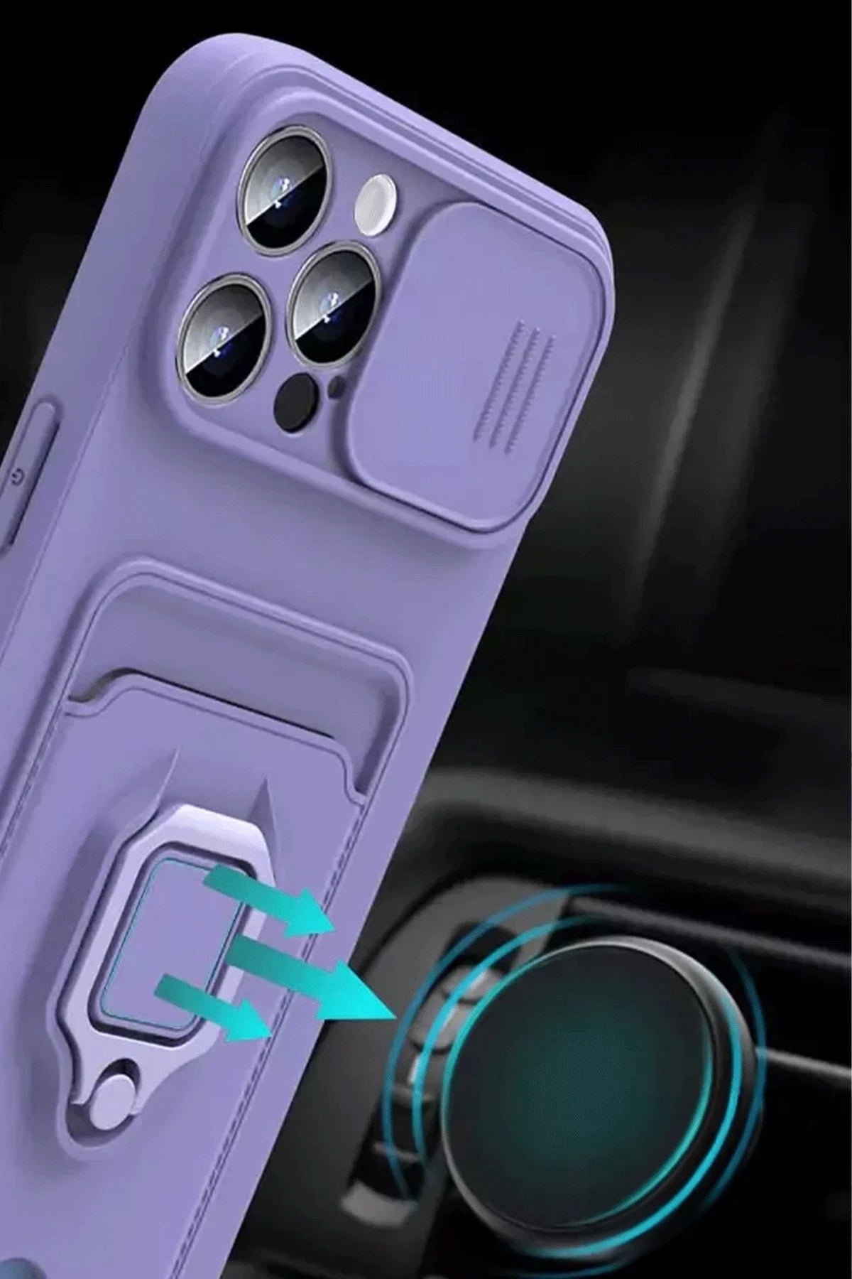 nebaktın Xiaomi Redmi Note 13 Pro Plus Kılıf Zuma Kartvizitli Yüzüklü Silikon - Kırmızı 4