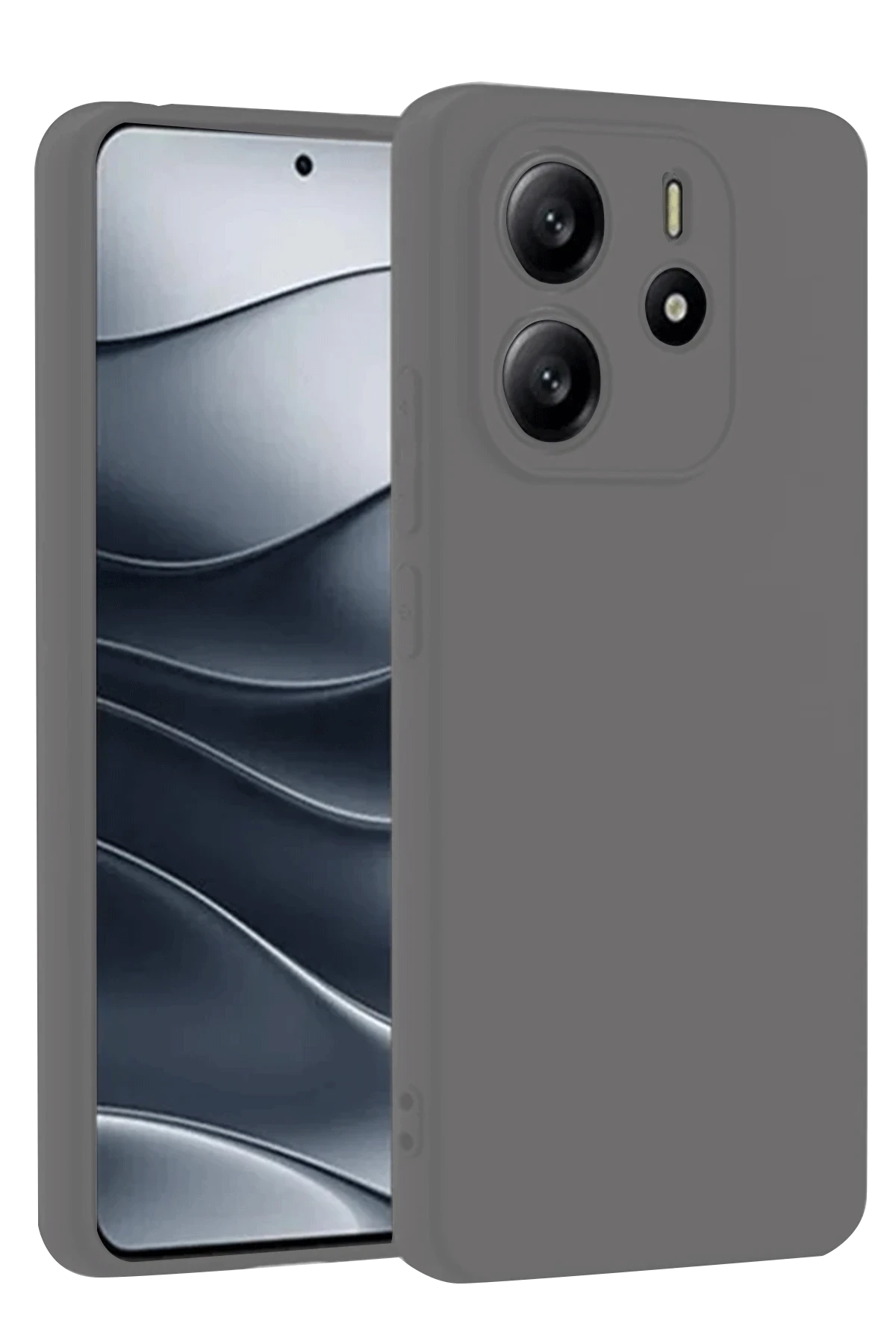 nebaktın Xiaomi Redmi Note 14 4G Kılıf First Silikon - Gri 1