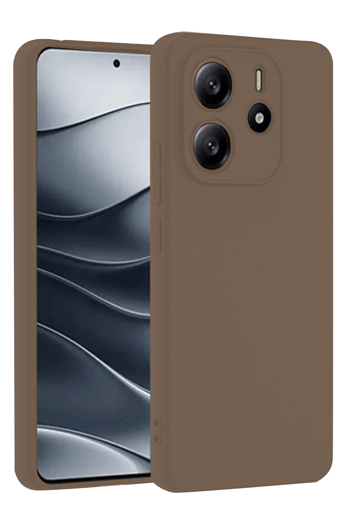 nebaktın Xiaomi Redmi Note 14 4G Kılıf First Silikon - Kahverengi 1