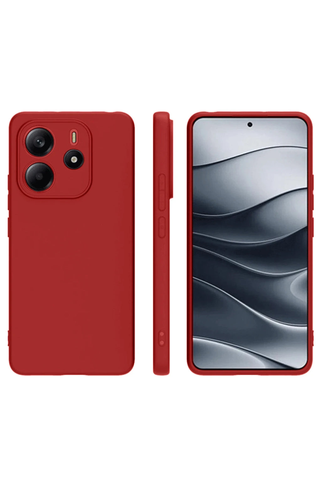 nebaktın Xiaomi Redmi Note 14 4G Kılıf First Silikon - Kırmızı 2