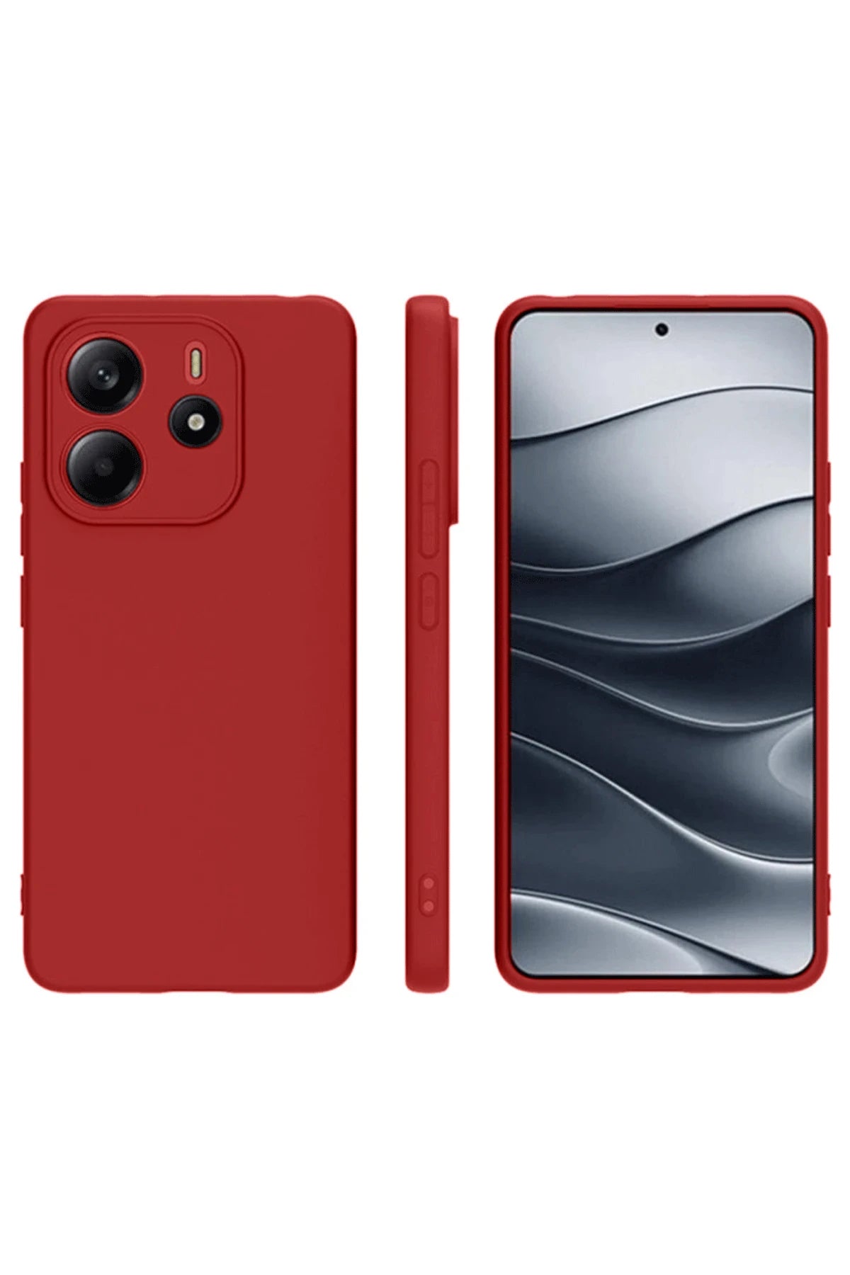 nebaktın Xiaomi Redmi Note 14 4G Kılıf First Silikon - Kırmızı 2