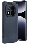 nebaktın Xiaomi Redmi Note 14 Pro 5G Kılıf Aras Deri Kapak - Lacivert 1