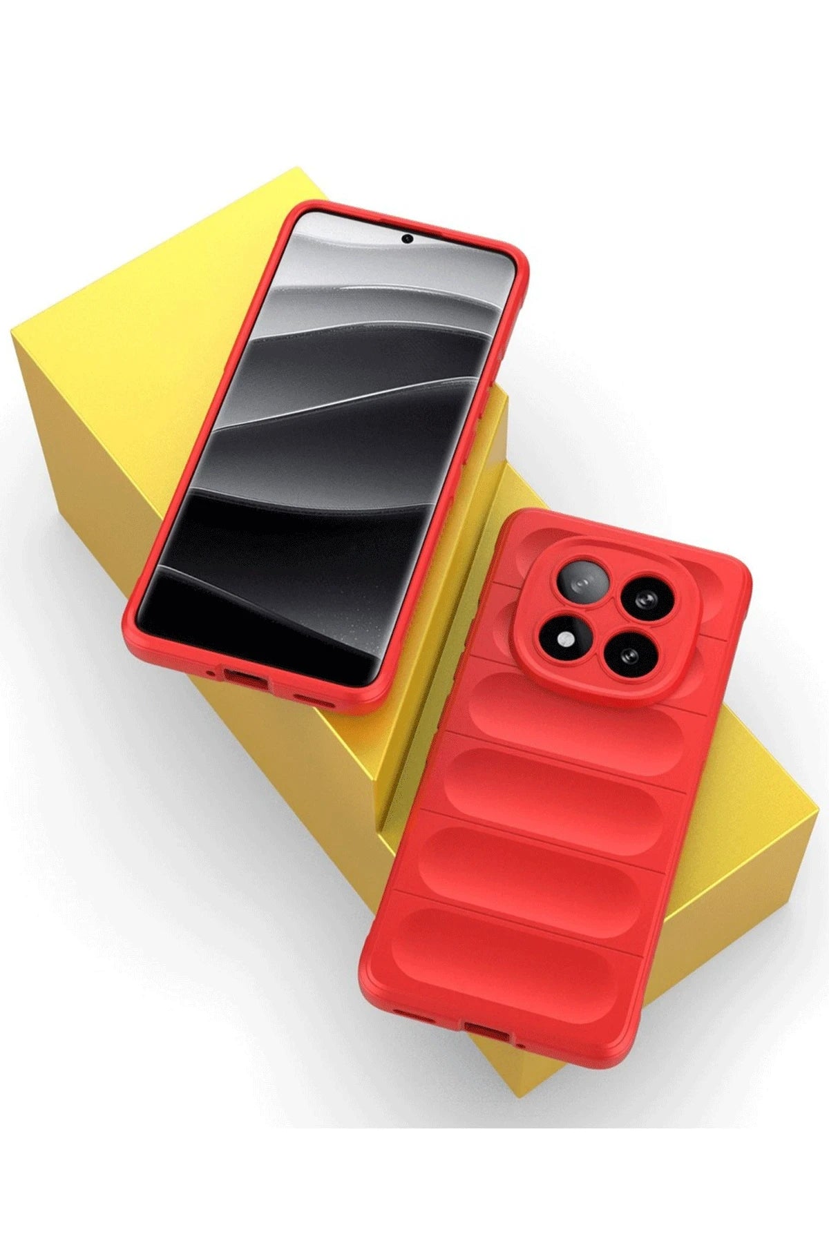 nebaktın Xiaomi Redmi Note 14 Pro 5G Kılıf Optimum Silikon - Kırmızı 2