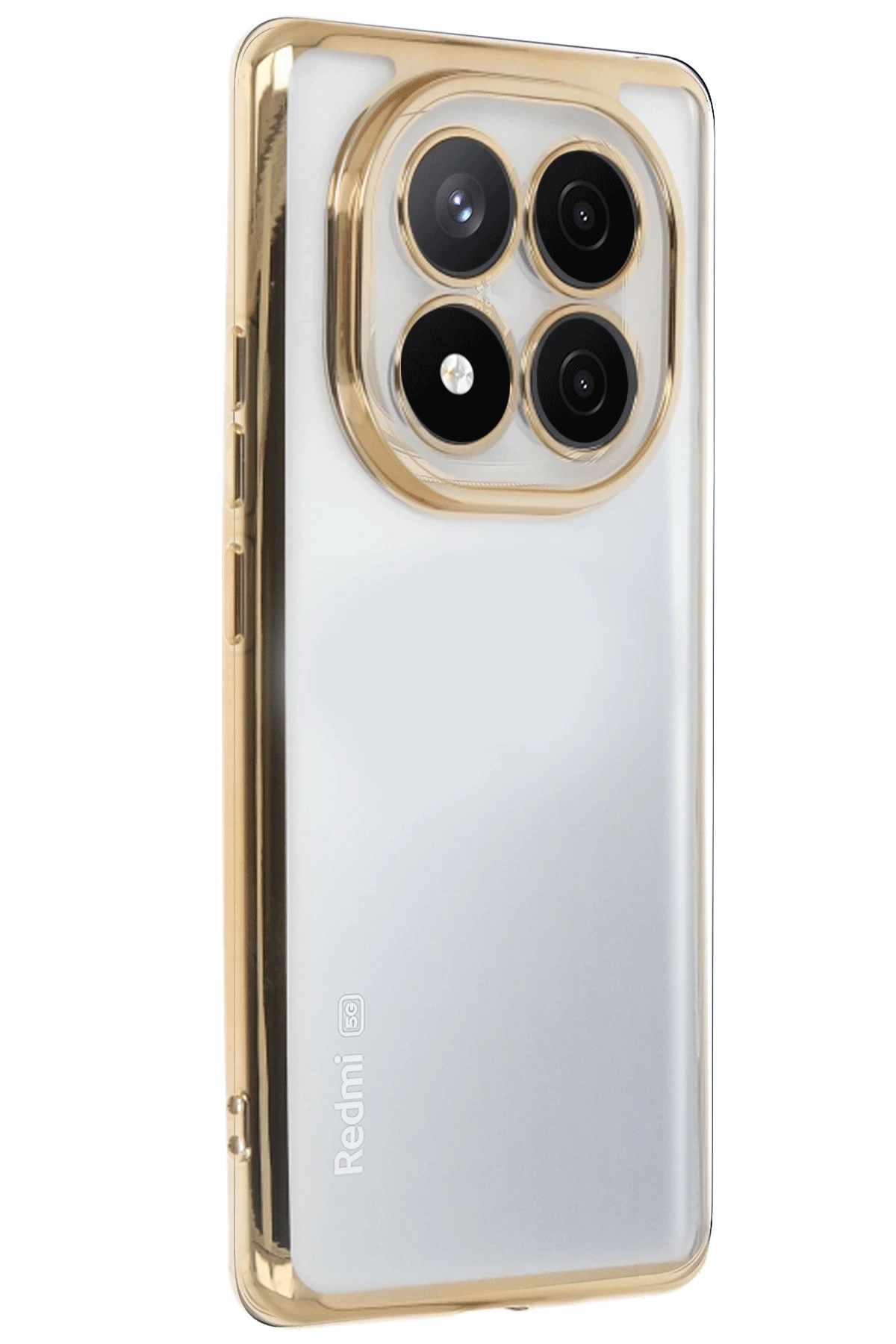 nebaktın Xiaomi Redmi Note 14 Pro Plus Kılıf Razer Lensli Silikon - Gold 2