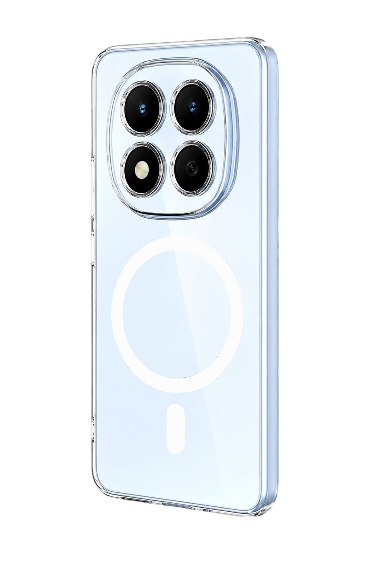 nebaktın Xiaomi Redmi Note 15 4G Combo Sert Şeffaf Magsafe Kapak - Şeffaf 3
