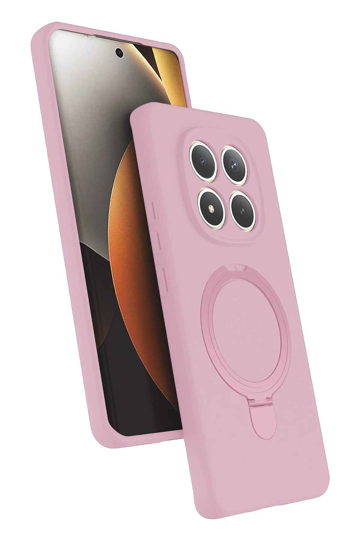 nebaktın Xiaomi Redmi Note 15 4G Regal Magsafe Standlı Kapak - Açık Pembe 1