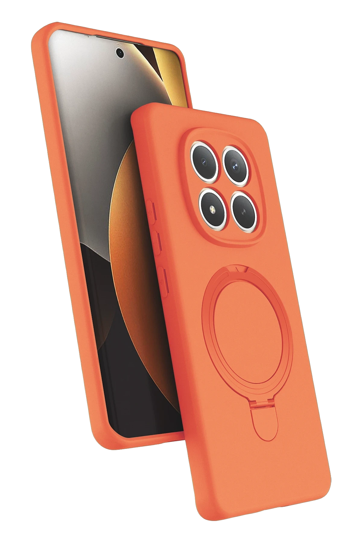 nebaktın Xiaomi Redmi Note 15 4G Regal Magsafe Standlı Kapak - Turuncu 1