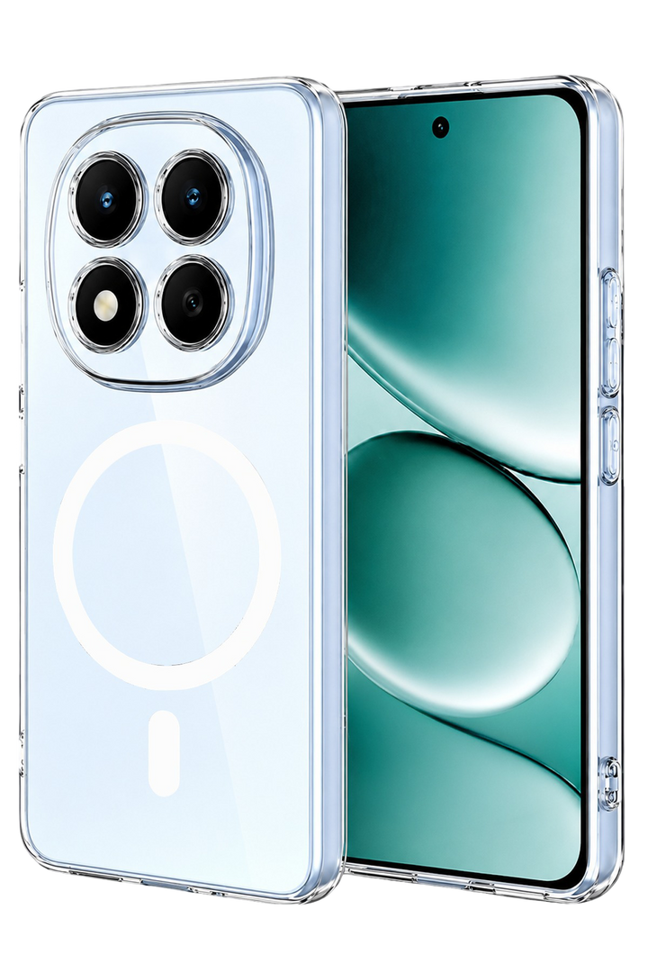 nebaktın Xiaomi Redmi Note 15 Pro 5G Combo Sert Şeffaf Magsafe Kapak - Şeffaf 1
