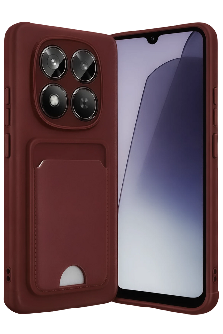 nebaktın Xiaomi Redmi Note 15 Pro 5G Kelvin Kartvizitli Silikon - Bordo 1