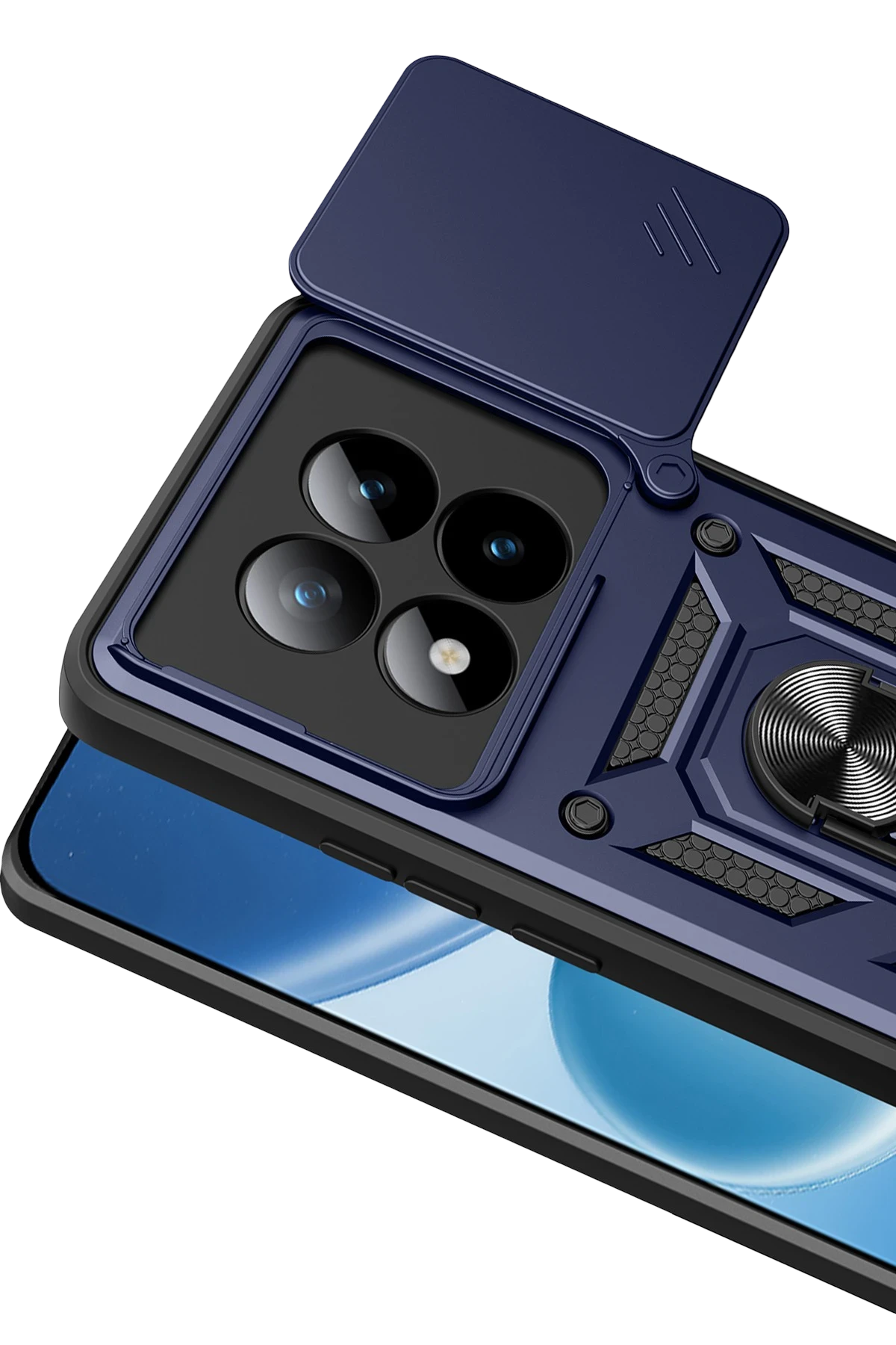 nebaktın Xiaomi Redmi Note 15 Pro 5G Pars Lens Yüzüklü Silikon - Lacivert 2