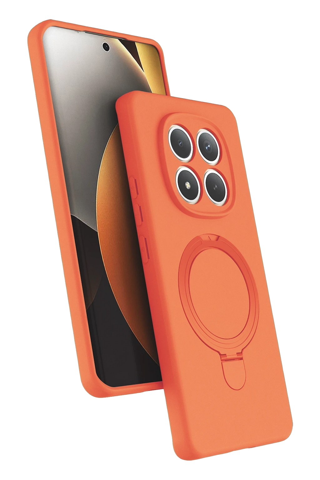 nebaktın Xiaomi Redmi Note 15 Pro 5G Regal Magsafe Standlı Kapak - Turuncu 1