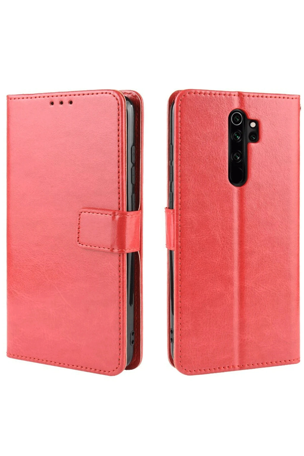 nebaktın Xiaomi Redmi Note 8 Pro Kılıf Trend S Plus Kapaklı Kılıf - Kırmızı 1