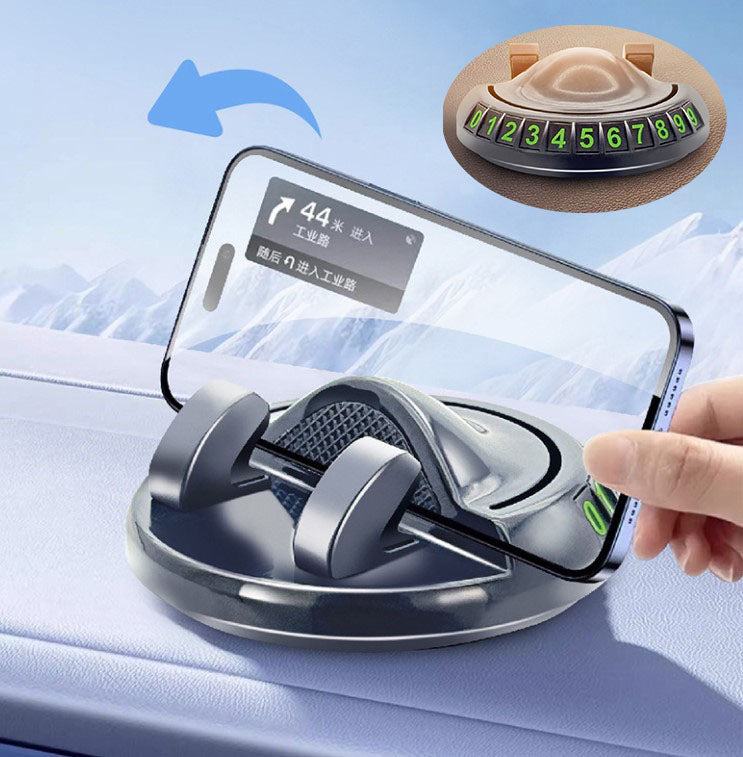 360° Dönebilen Yapışkanlı Numaratörlü Araç Telefon Tutucu 1