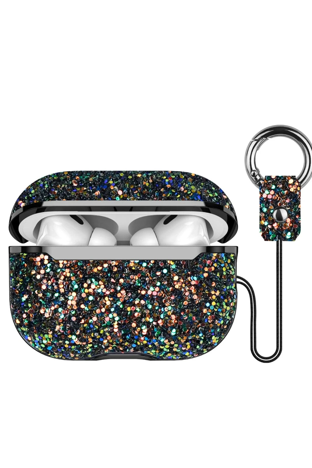 Onegif Apple Airpods Pro 2 (2.nesil) Bright Simli Airpods Kapak - Siyah 1