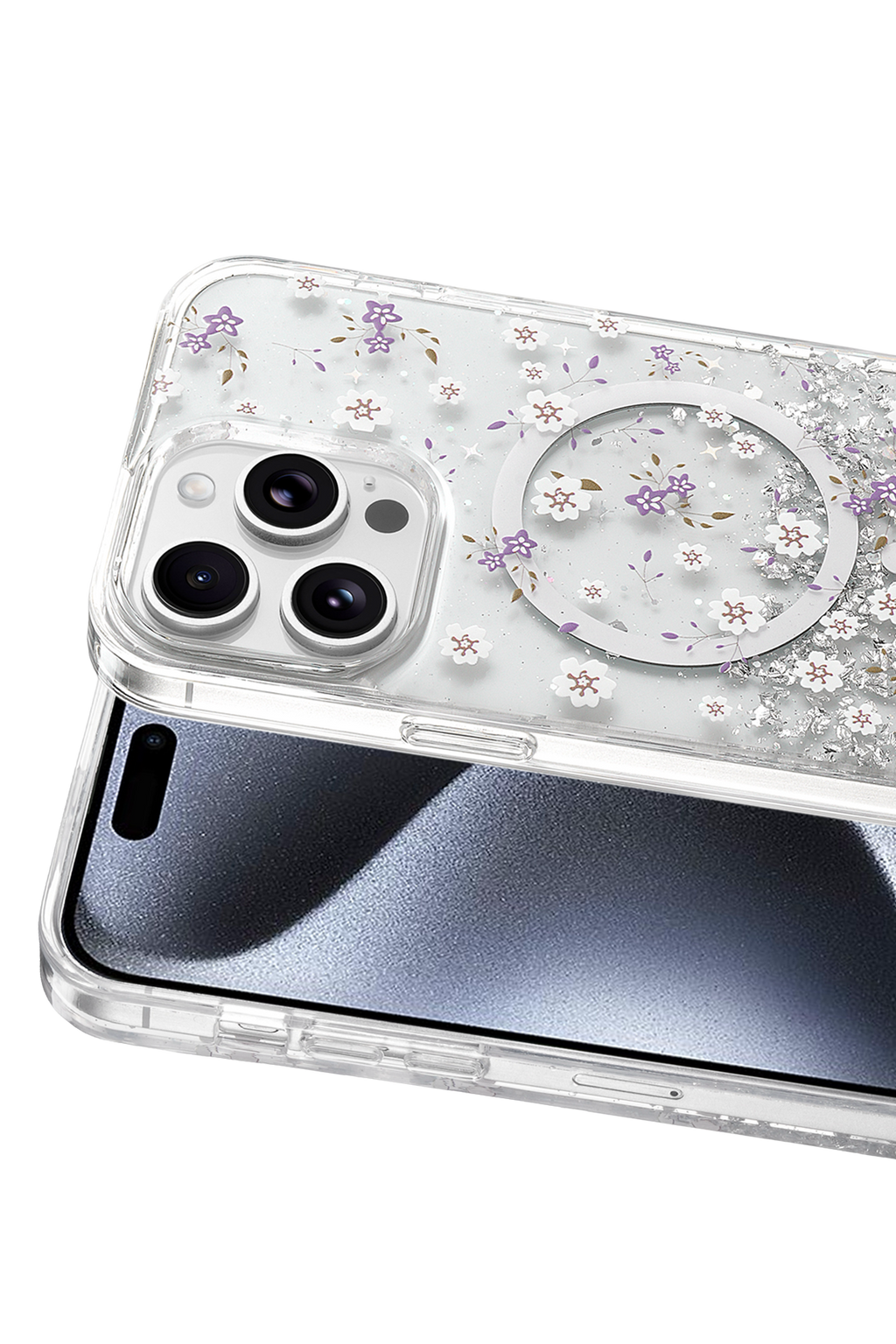 Onegif Apple iPhone 14 Pro Max Misk Simli Magsafe Kapak - Desen 2 2