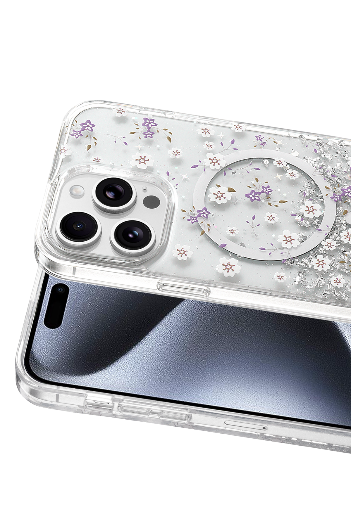Onegif Apple iPhone 14 Pro Max Misk Simli Magsafe Kapak - Desen 2 2