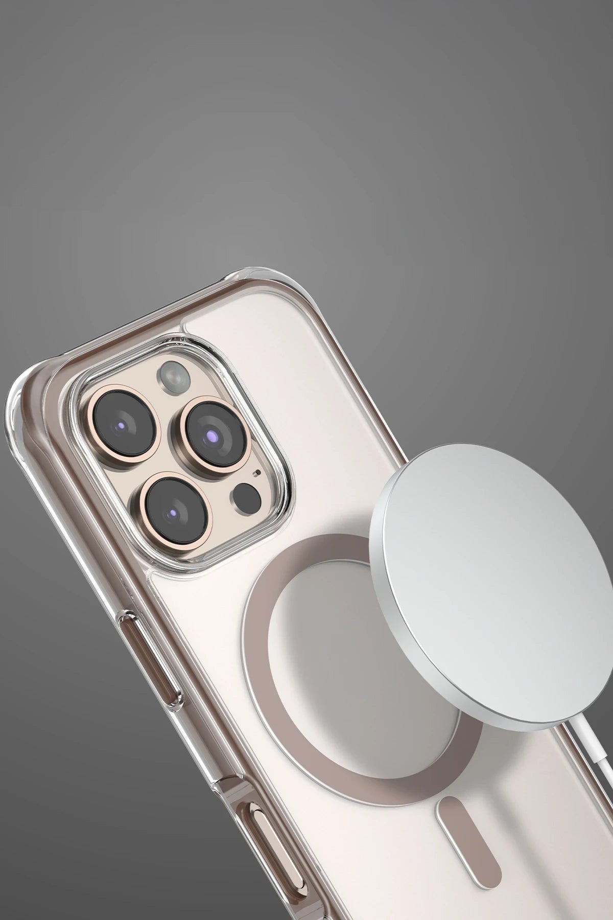 Onegif Apple iPhone 15 Pro Max Hulk Magsafe Kapak - Beyaz 4