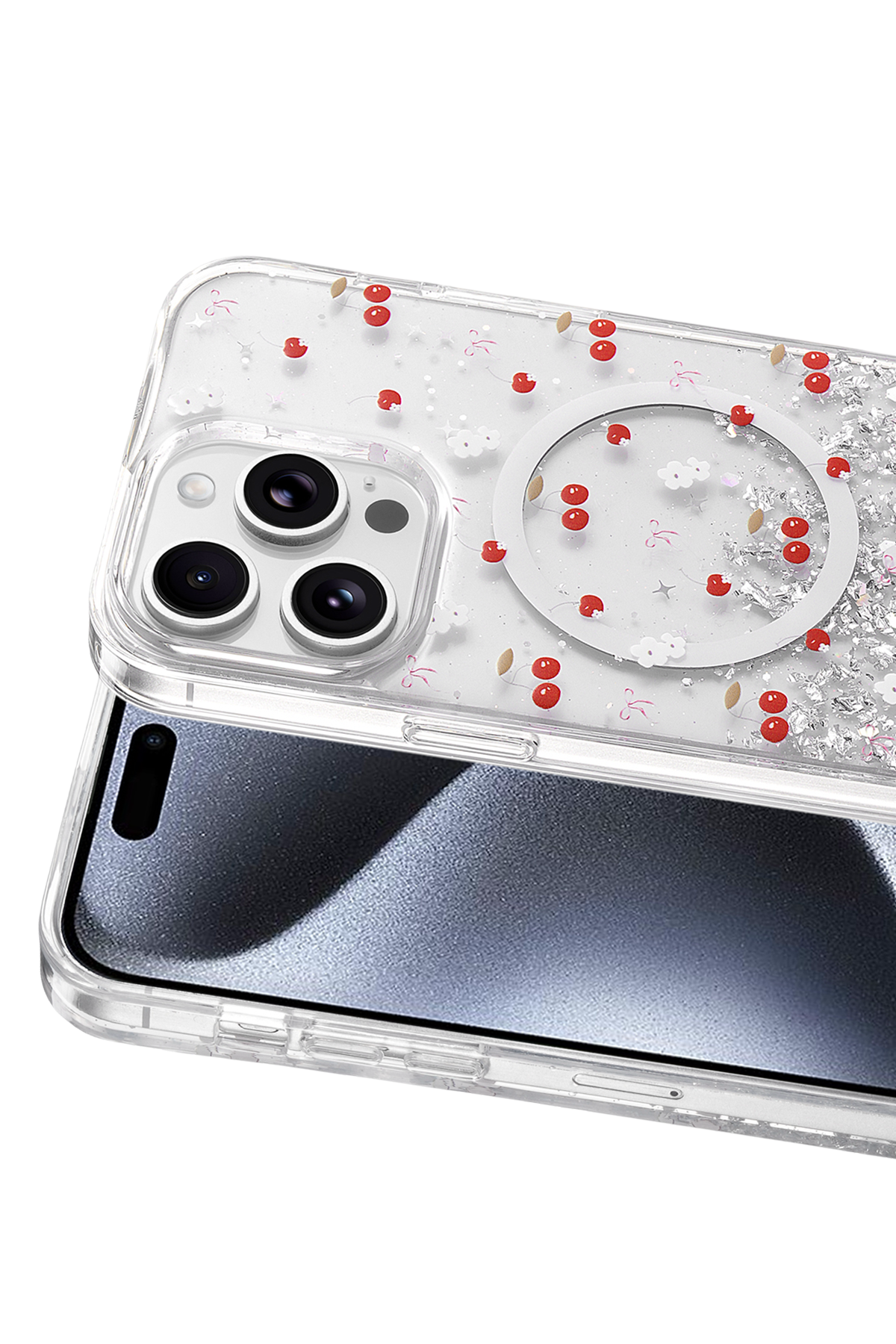 Onegif Apple iPhone 15 Pro Max Misk Simli Magsafe Kapak - Desen 5 2