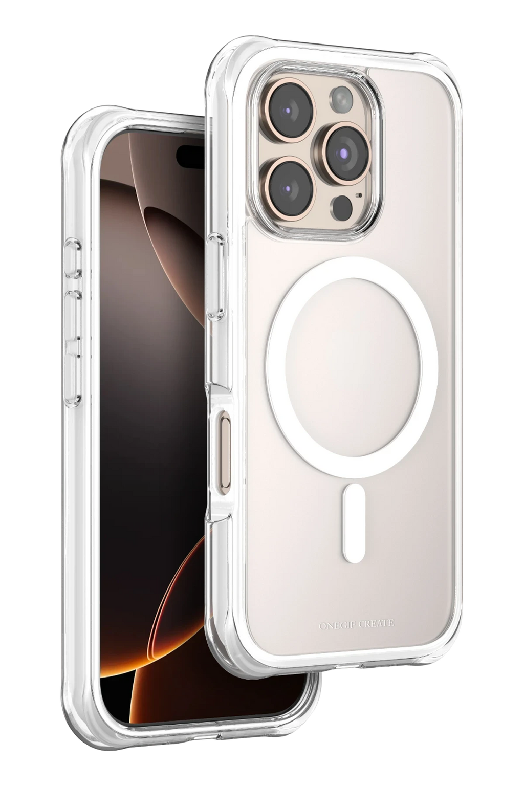 Onegif Apple iPhone 16 Pro Hulk Magsafe Kapak - Beyaz 1