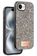 Onegif Apple iPhone 16E Bright Simli Kapak - Çöl Titanyum 1