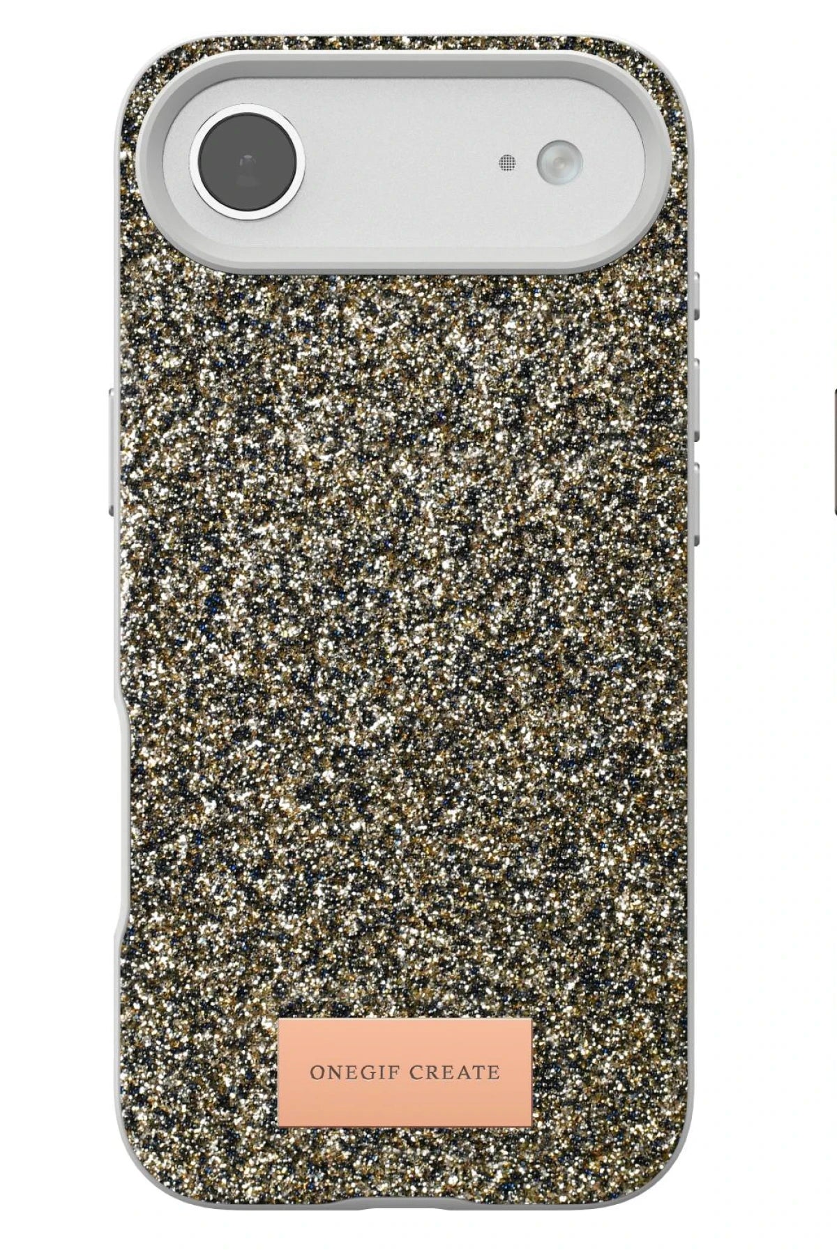 Onegif Apple iPhone 17 Air Bright Simli Kapak - Çöl Titanyum 4